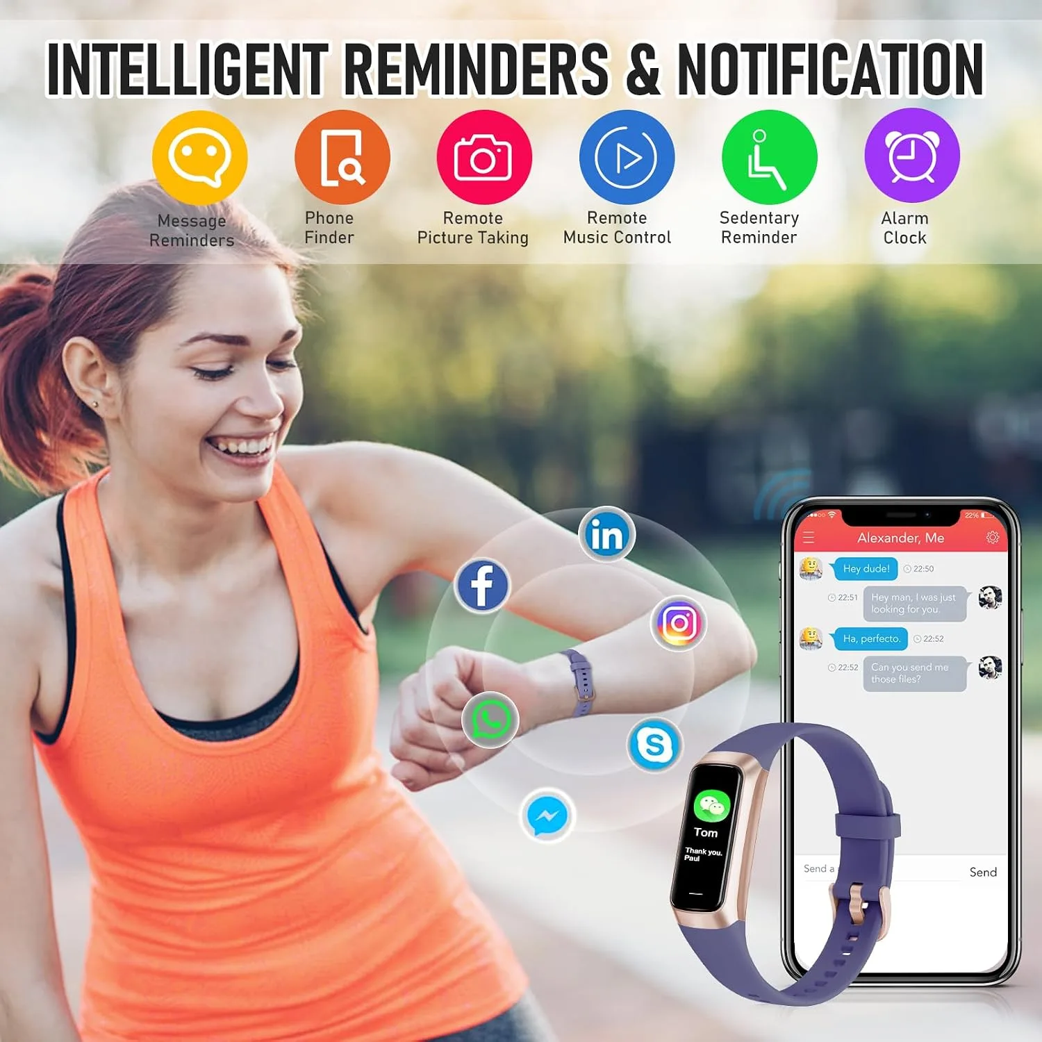 Fitness Tracker with 24/7 Heart Rate, Activity Trackers with Blood Pressure Sleep Monitor, 1.10" AMOLED Screen Step Tracker, Waterproof Step Counter, Health Smart Watch Pedometer for Women Men