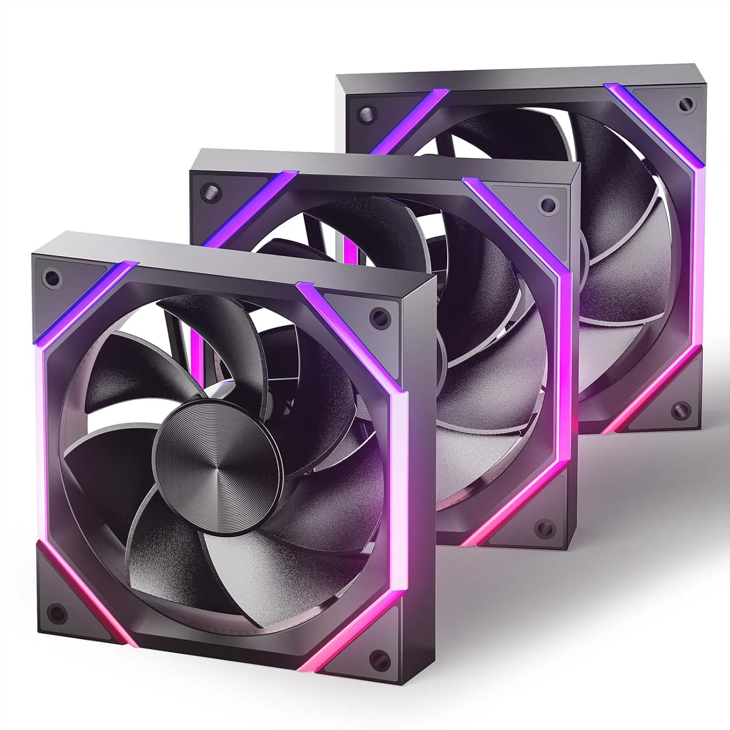 Asiahorse Nyota 120mm Case Fan with Efficient Cooling, ARGB Fan Lighting, 800-1800RPM Speed Control, and Whisper-Quiet Operation Under 29 dB, Unique Design for PC