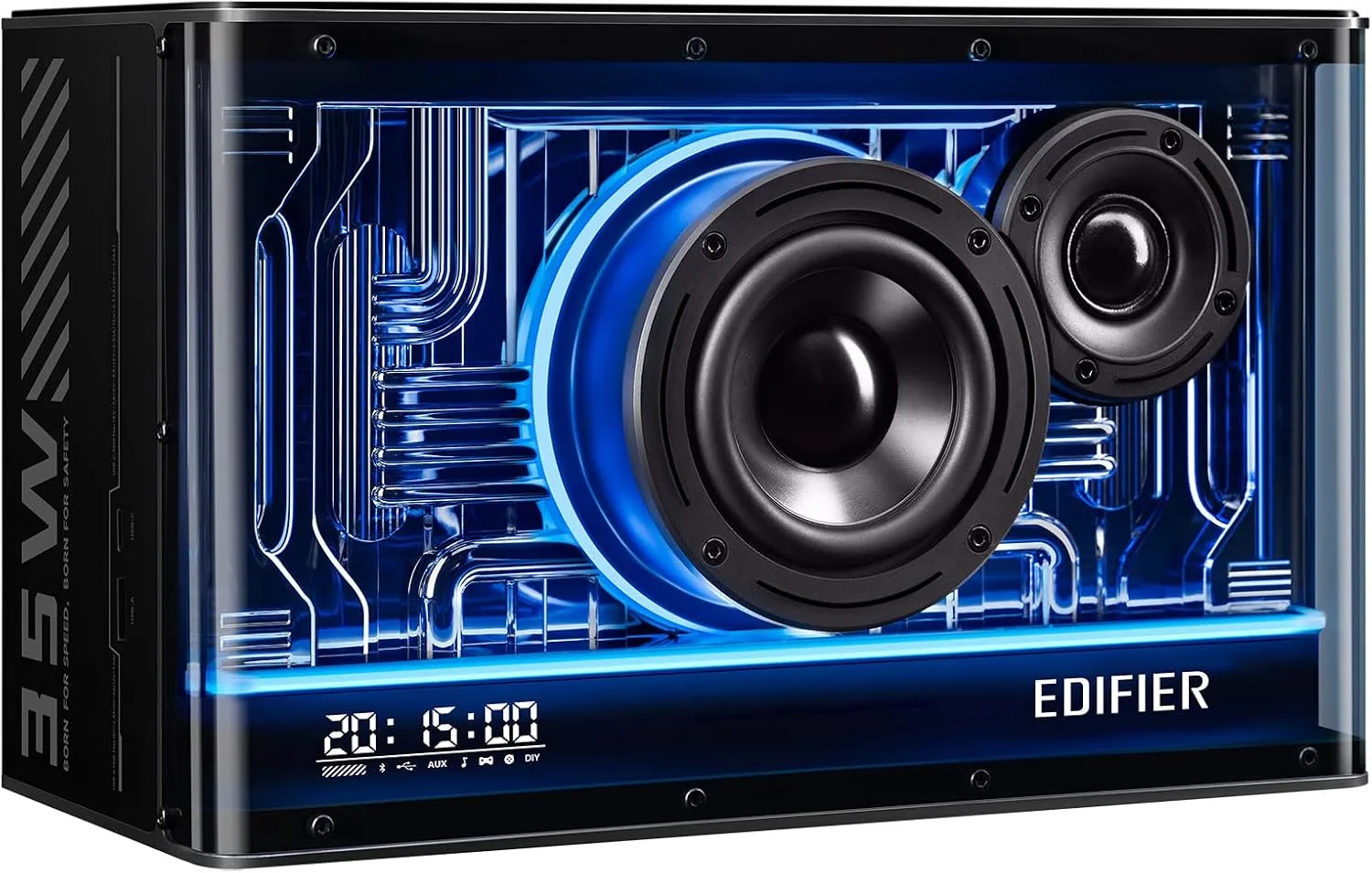 Edifier QD35 Tabletop Bluetooth Speakers, Splendid Light Effects, Black