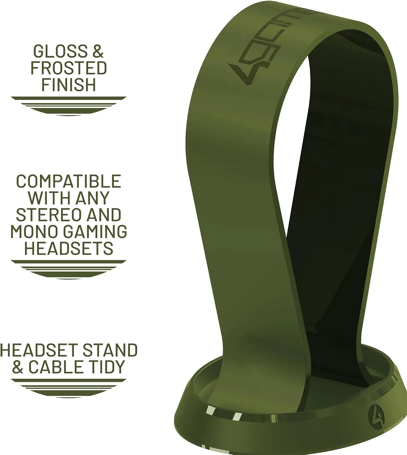 4Gamers Panther Wave Forest Gaming Headset & Stand, Multi-Format Compatible