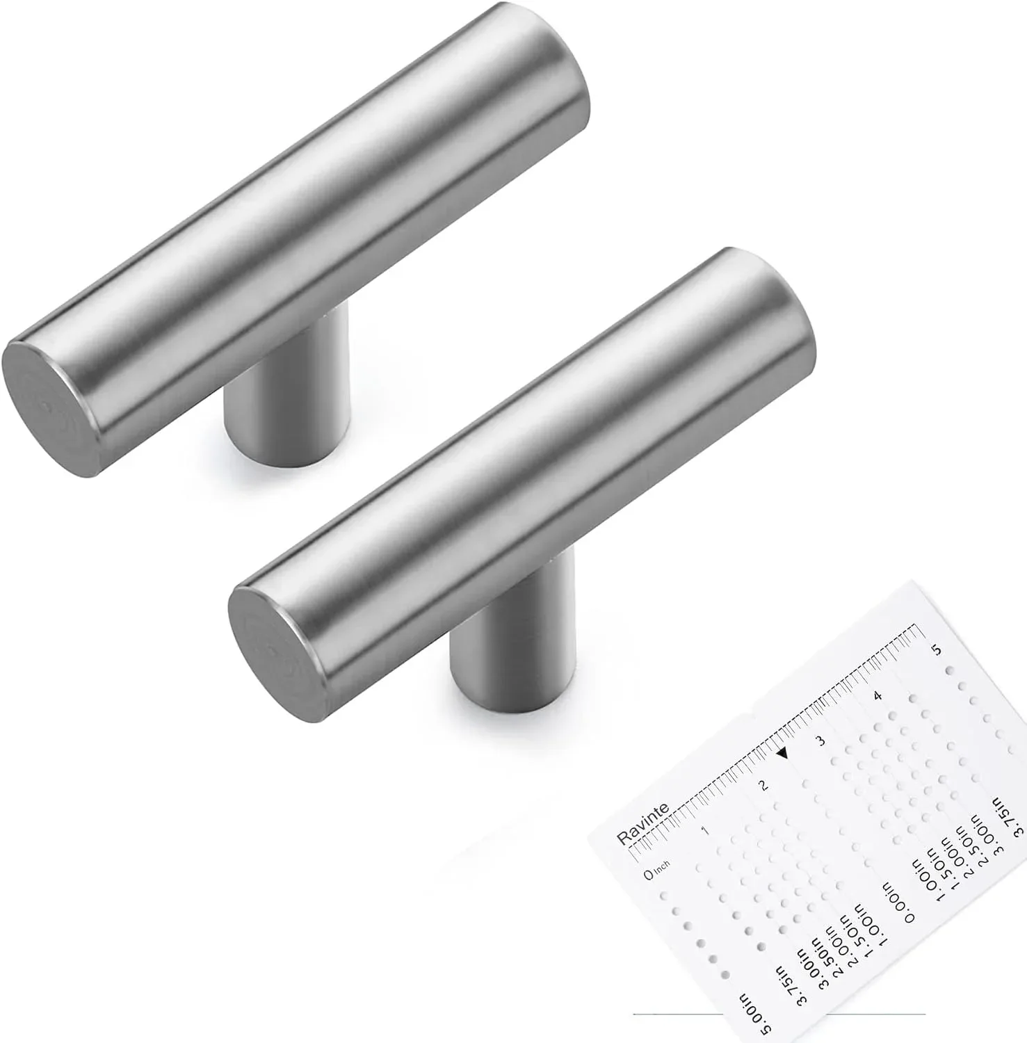 Manija para mueble Ravinte níquel cepillado 2 pulgadas 24 piezas