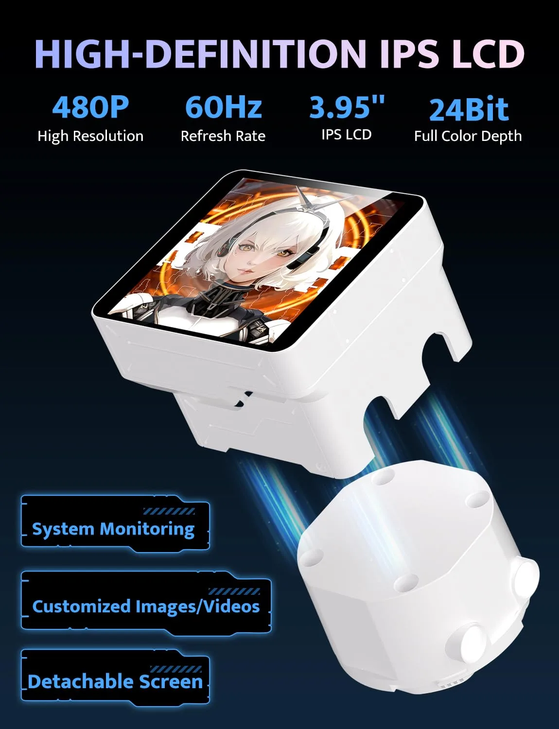 darkFlash DV360S MAX All-in-one Liquid CPU Cooler, 3.95” LCD Screen