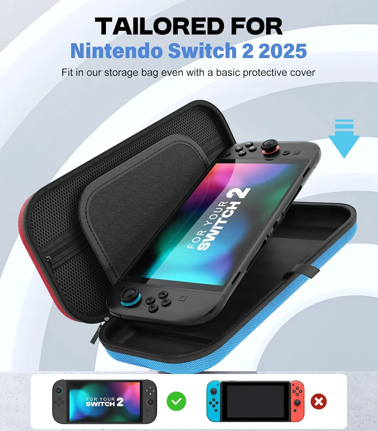 MoKo Carrying Case for Nintendo Switch 2 2025 Holds 10 Cartridges w/Pockets