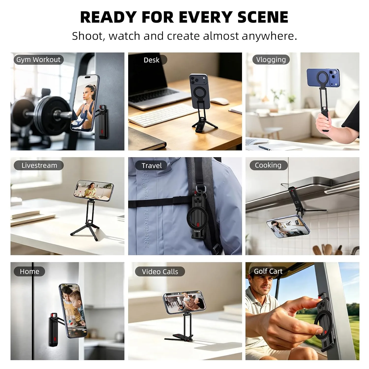 BRDRC Magnetic Phone Stand for MagSafe, Mini Tripod for iPhone 18 17 16