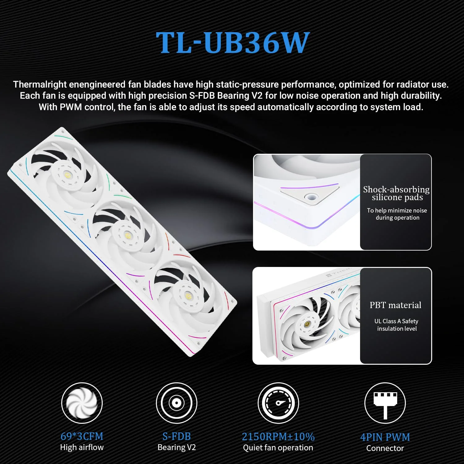 Thermalright Mjolnir Vision 360 UB PRO ARGB White CPU Aio Cooler,PC 360 Specification Water Cooler System with Inline Fan,3.5’’ LCD Screen with 640x480 Resolution,for AM4/AM5;Intel 1700/1851/115X/2011