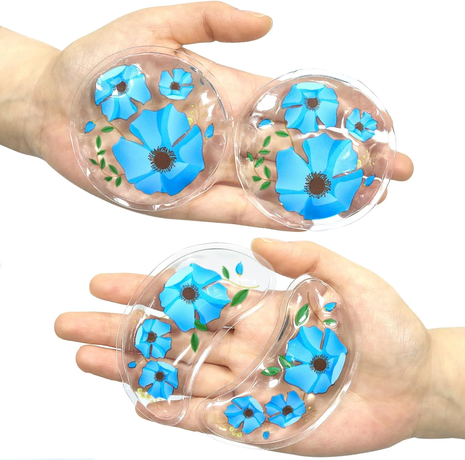 4PCS Gel Eye Ice Pack Set Reusable, Cold and Hot Compress for Eyes