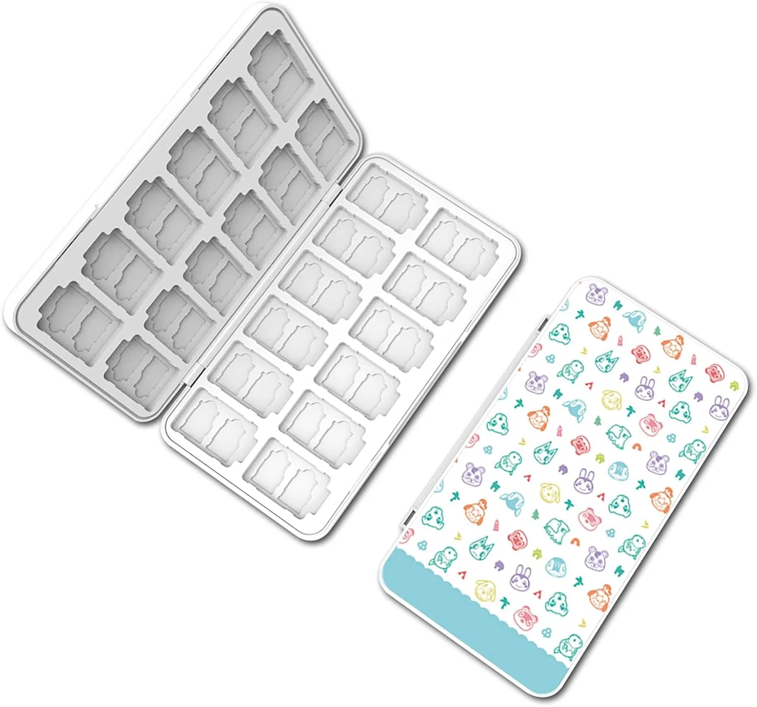 PERFECTSIGHT Switch Game Card Case for Nintendo Switch 2 / Lite/ OLED, Cute 24 Game Holder Cartridge Case for Game Cards and 48 SD Cards, Kawaii Portable Compact Storage Box, Animal