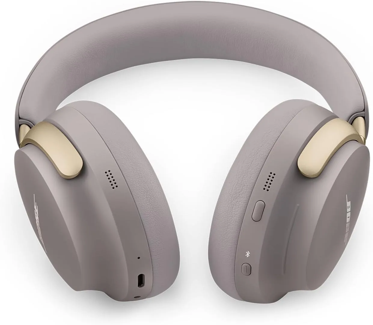 Bose QuietComfort Ultra Wireless Noise Cancelling Over-Ear Headphones - Sandstone, Base (Renewed)