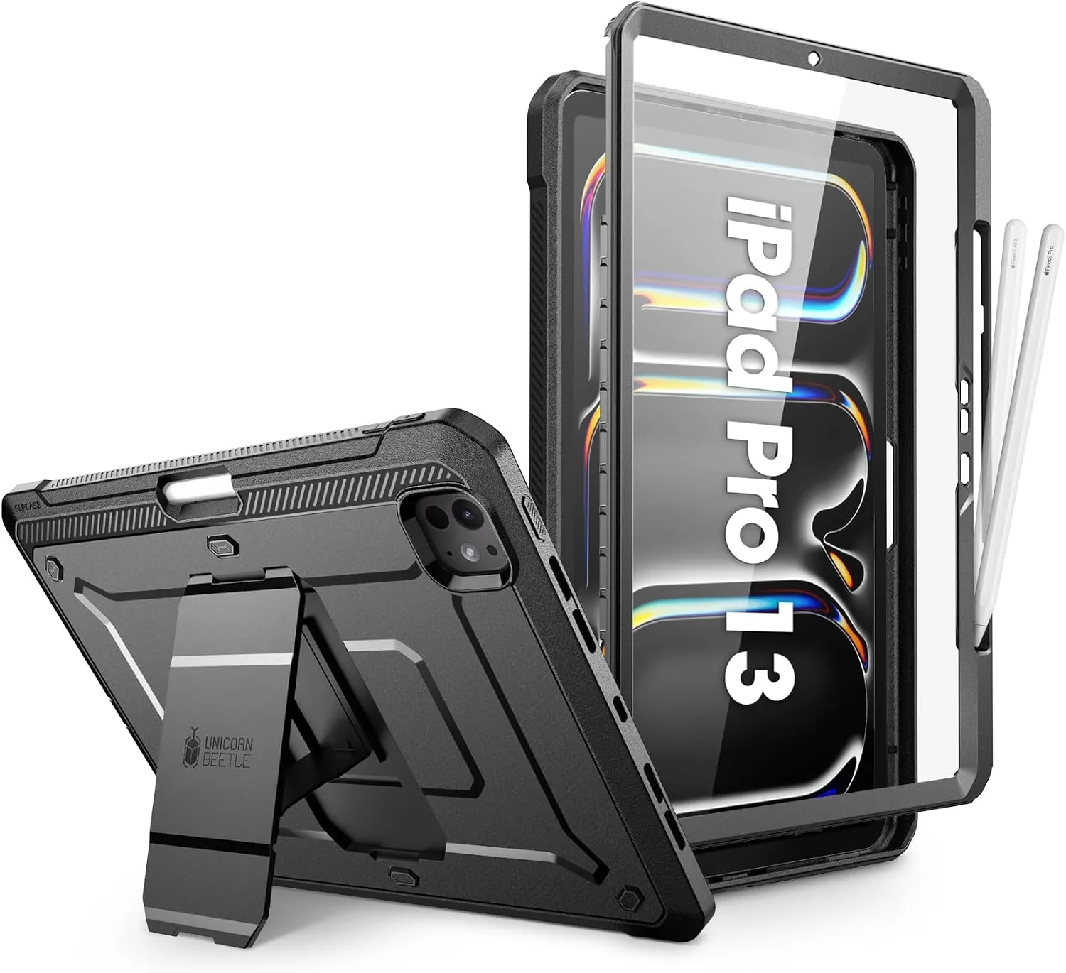 SUPCASE for iPad Pro 13 inch Case M5/M4 2025/2024 with Pencil Holder Black
