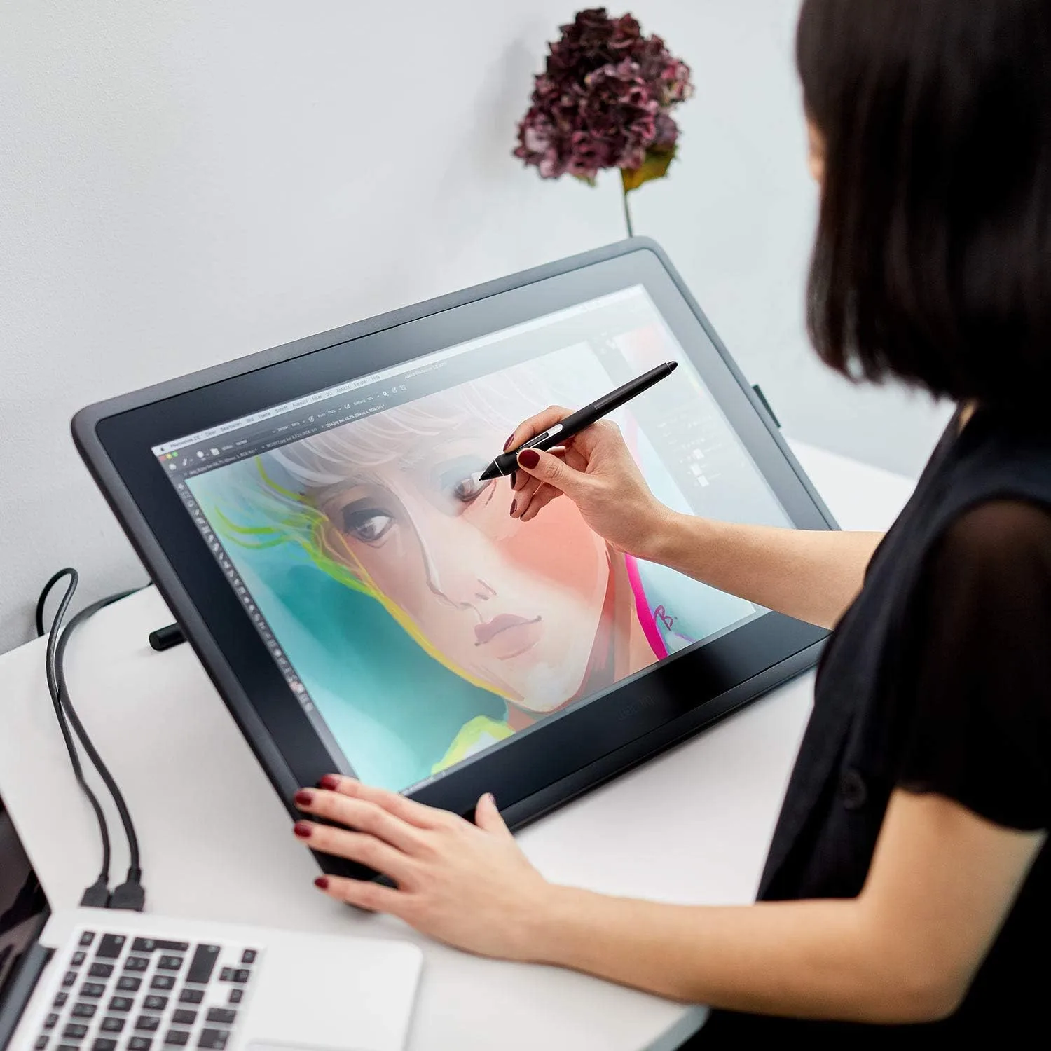 Wacom Cintiq 22, Drawing Tablet with Full HD Screen & Pro Pen 2