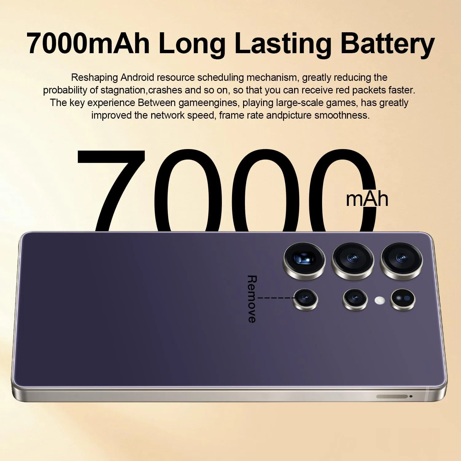 OEJBK I25 Ultra: Powerhouse 16GB/512GB, 2-Day 7000mAh Battery, Huge 6.99" Android 14 Phone w/Built-in Stylus - Your All-in-One Device The Superior Choice (Purple)