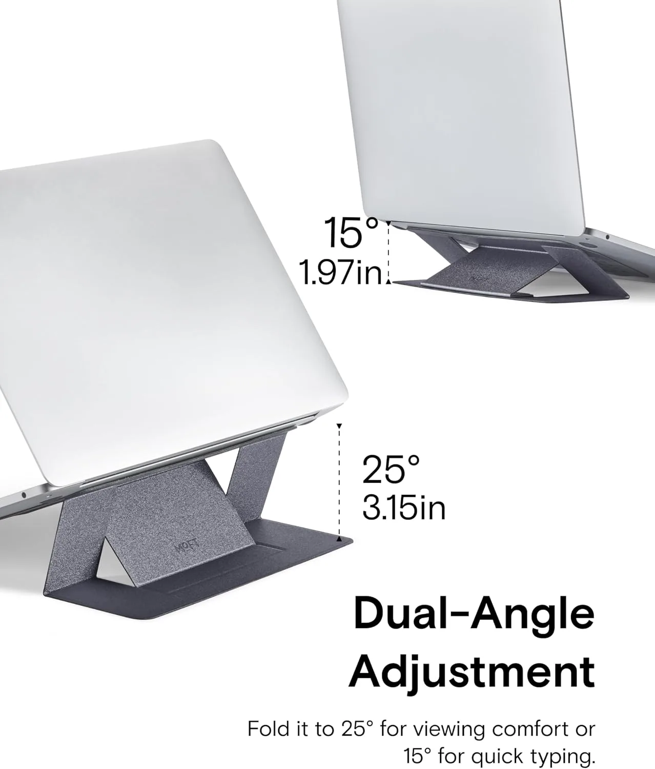 MOFT Invisible Laptop Stand, Stick-On Portable Laptop Riser for Mobile Work