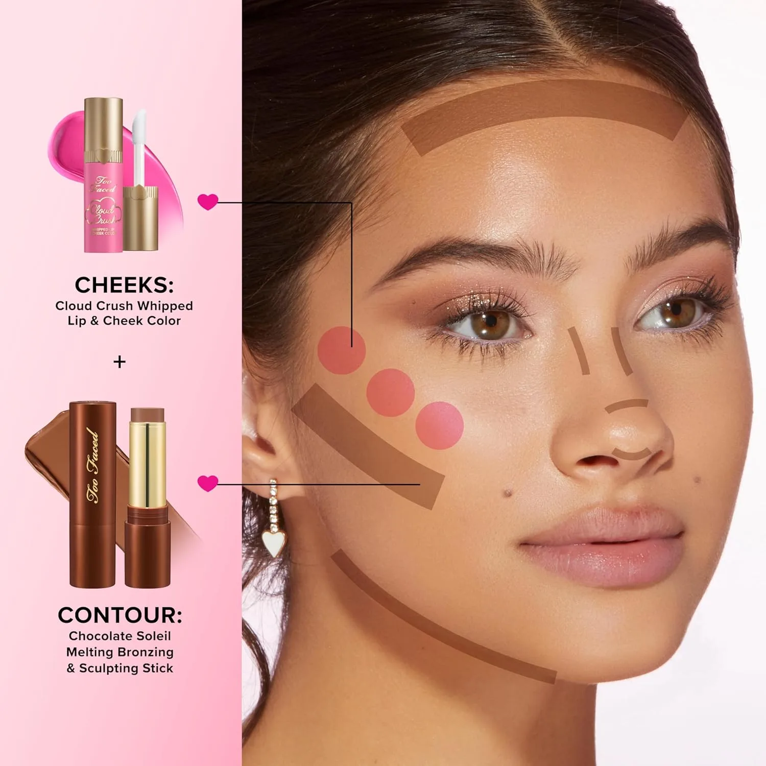 Too Faced Chocolate Soleil Melting Bronzing & Sculpting Stick | Multi-Use, Contour + Cream Bronzer Stick | Lightweight, Satin-Finish with Buildable Coverage, 0.28 Ounce