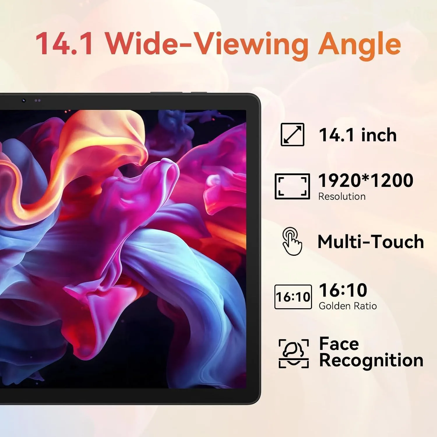 URAO Tablet｜14 inch Android 16 Tablet｜36GB RAM 256GB ROM ｜1920 * 1200 IPS FHD｜10000mAh 30W Fast Charging｜Octa-core Processor｜Wi-Fi 6, BT 5.4｜Dual Camera with Gemini AI｜Keyboard｜Stylus｜Case｜Headphone
