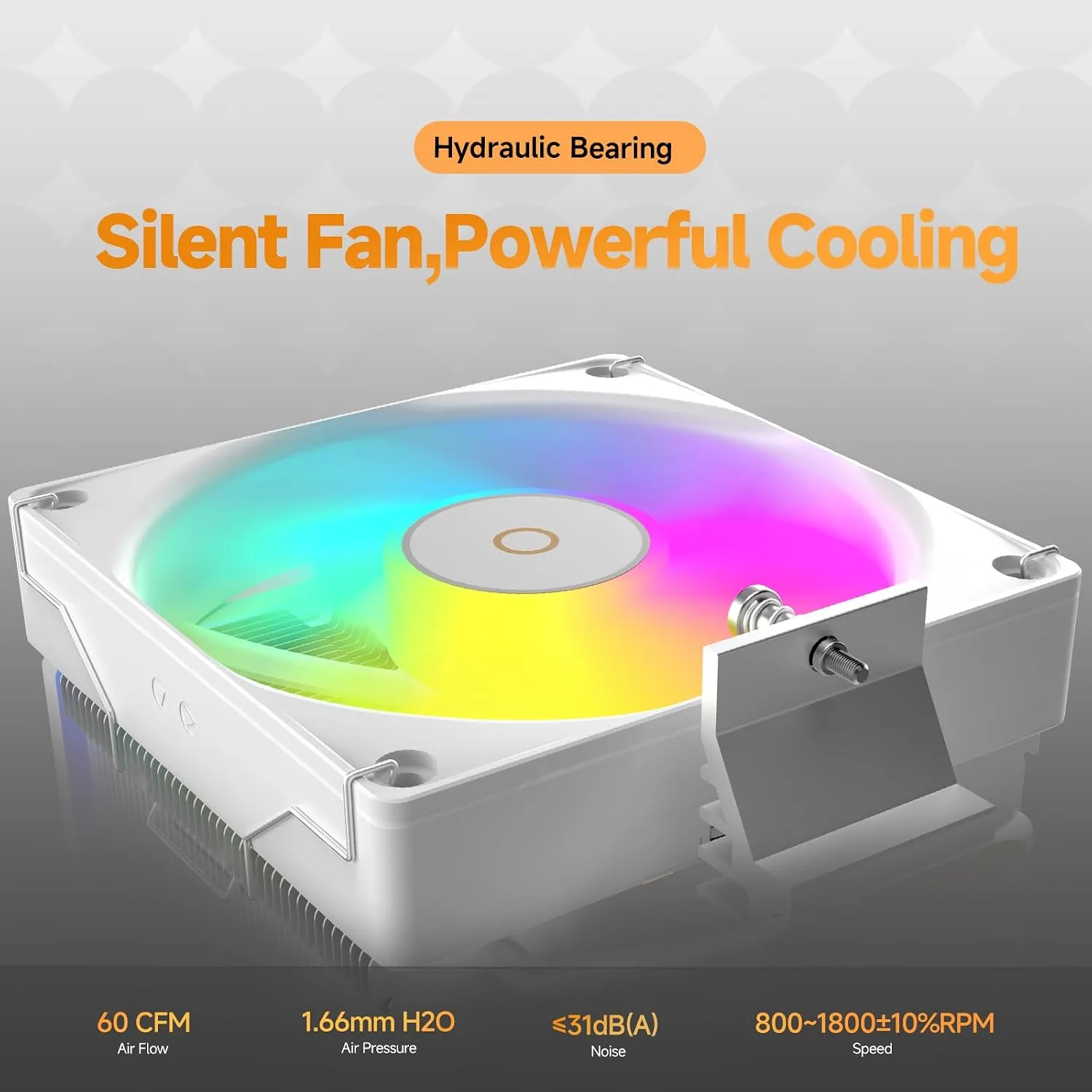 Delta A40 SE WH ARGB Air CPU Cooler,Flexible Lighting Connection Options