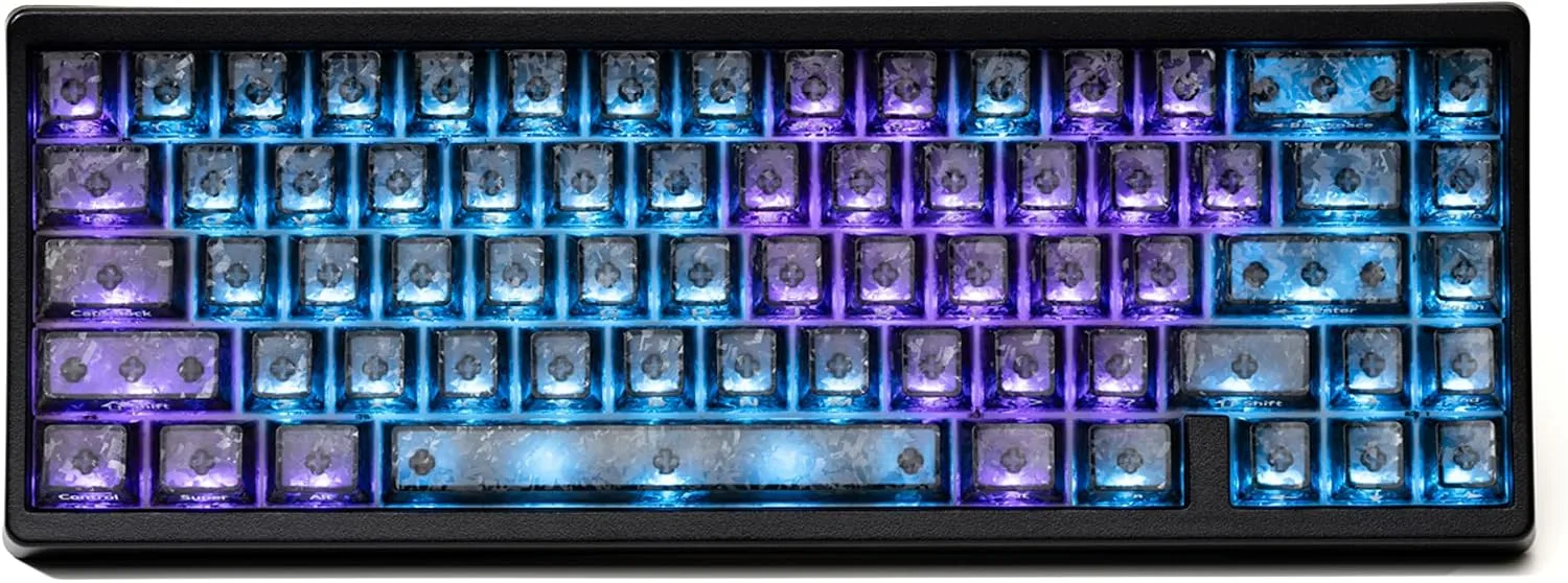 HITIME XVX M67 60% Wireless Mechanical Gaming Keyboard, Black Forged Carbon