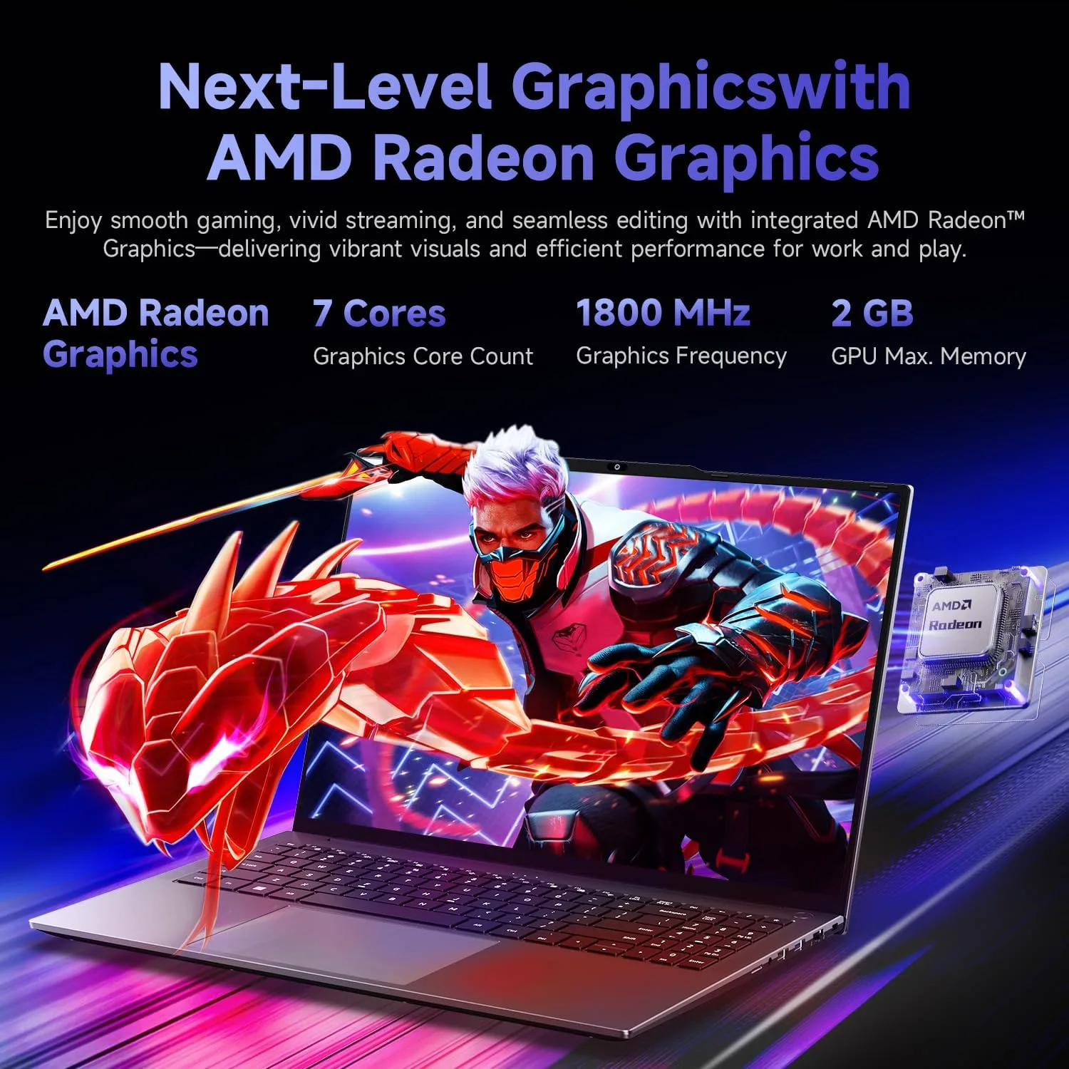 CHUWI Gaming Laptop 16'', 16GB RAM 512GB SSD, AMD Ryzen 5 (Beat i7-1355U)