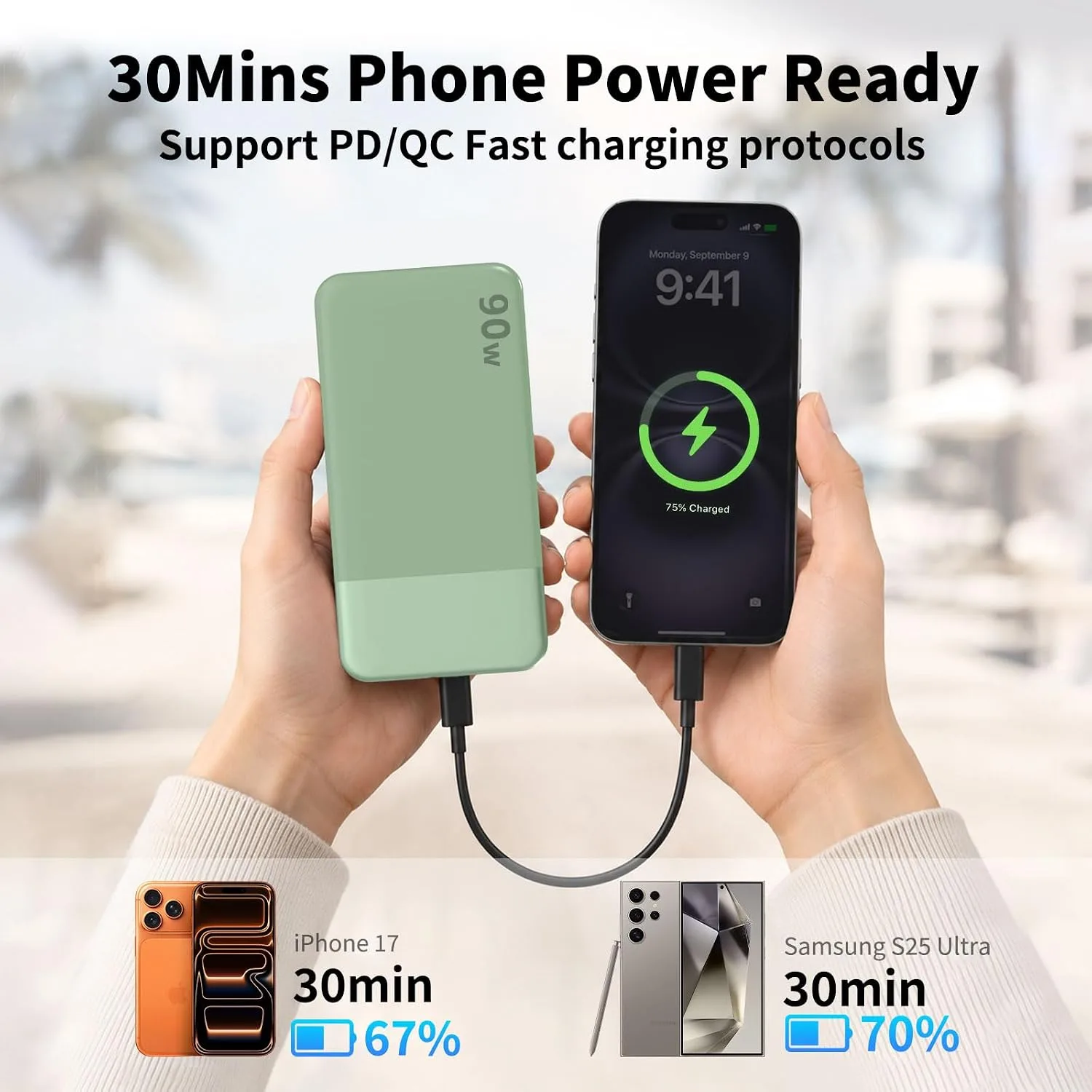 NOBIS 90W Portable Charger 20000mAh Laptop Power Bank Fast Charging