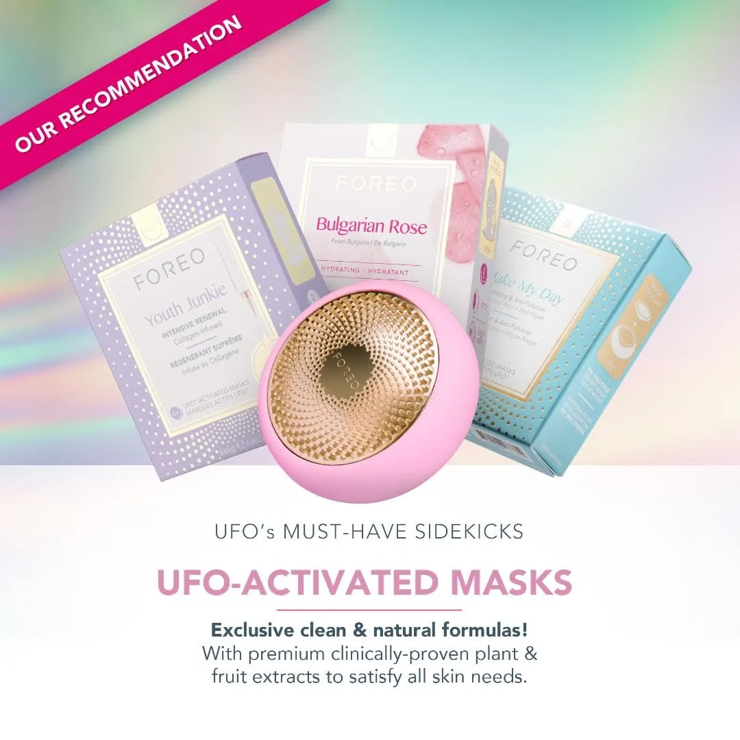 FOREO UFO 2 LED Face Mask - Full Spectrum, Warming & Cooling - Pearl Pink