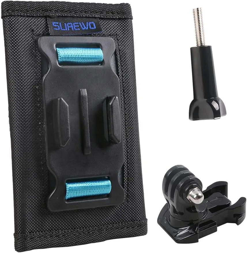 Backpack Shoulder Strap Mount with Adjustable Shoulder Pad Compatible with GoPro Hero 13/12/11/10/9/8/7/6/5/4,DJI Osmo Action 6/5 pro/4/3,AKASO/Crosstour and Most Action Cameras