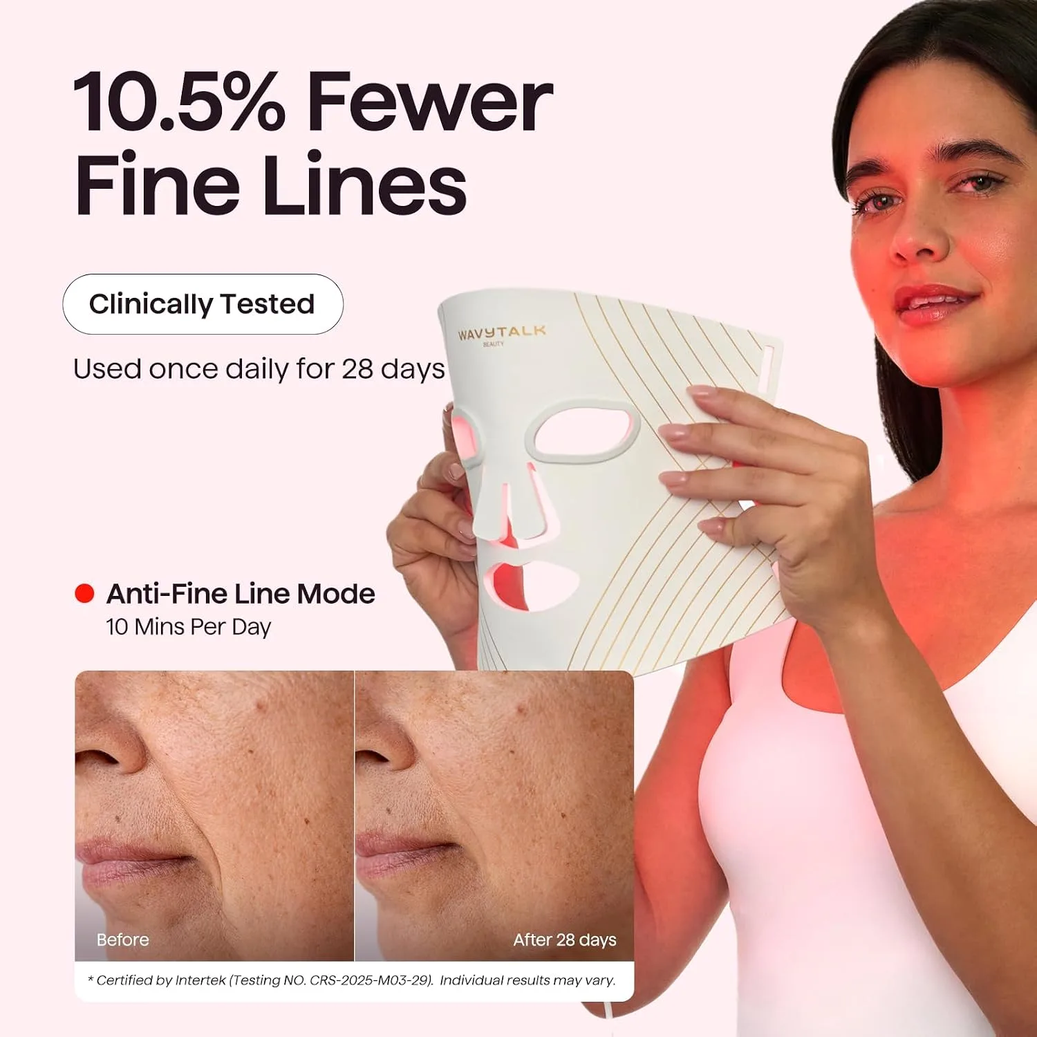 Wavytalk Red Light Therapy Mask for Face, ELLE Best Skin Care Tool 2026