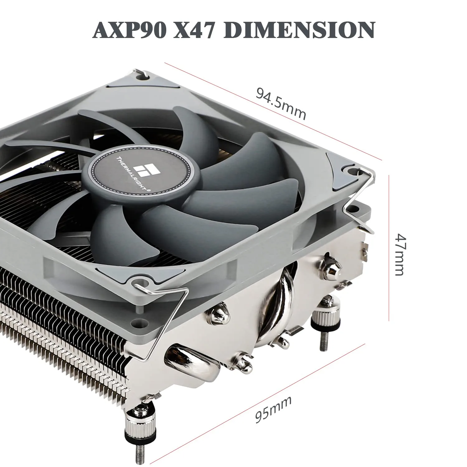 Thermalright AXP90-X47 Low Profile ITX CPU Air Cooler,47mm Height PC Cooler