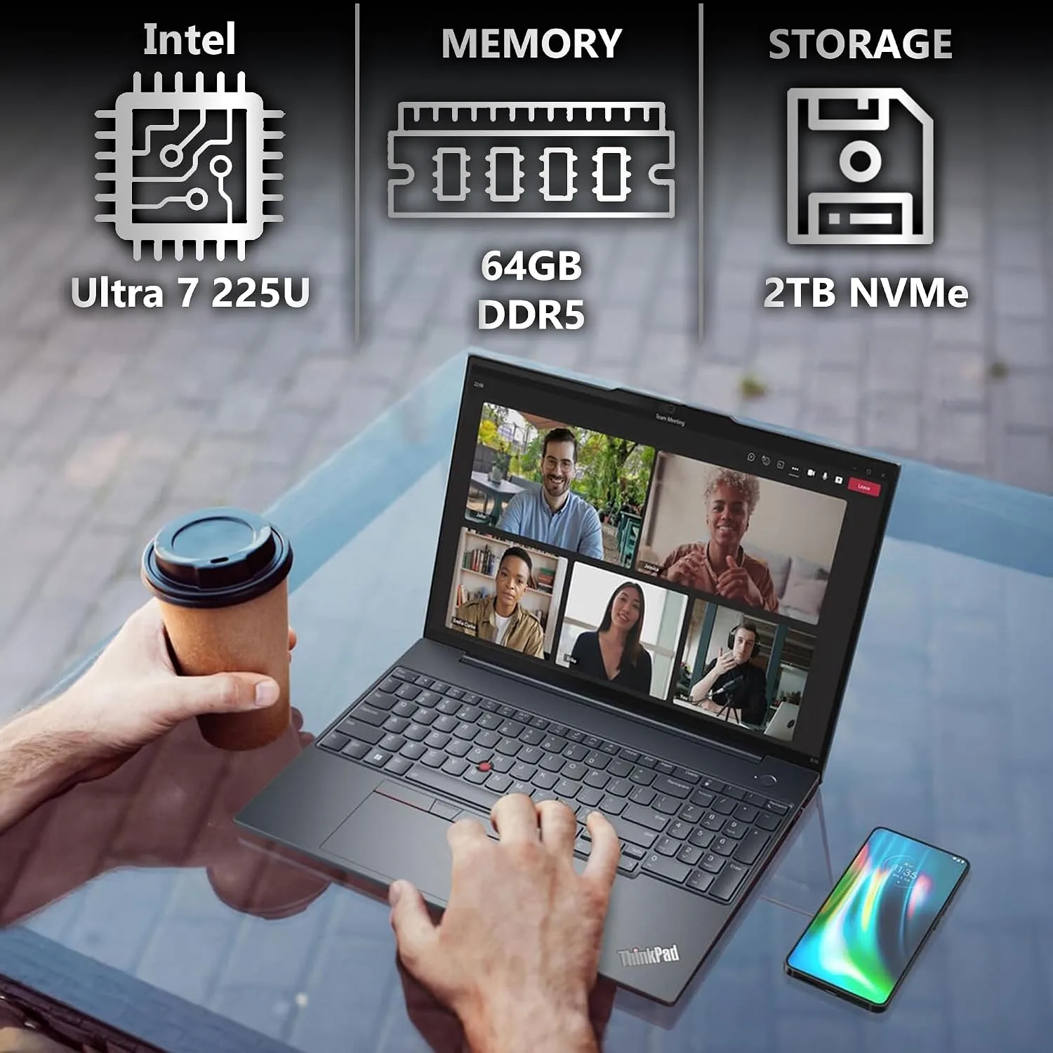 Lenovo ThinkPad T16 Gen 4 Intel Core Ultra 7 255U, 64GB DDR5 RAM, 2TB SSD
