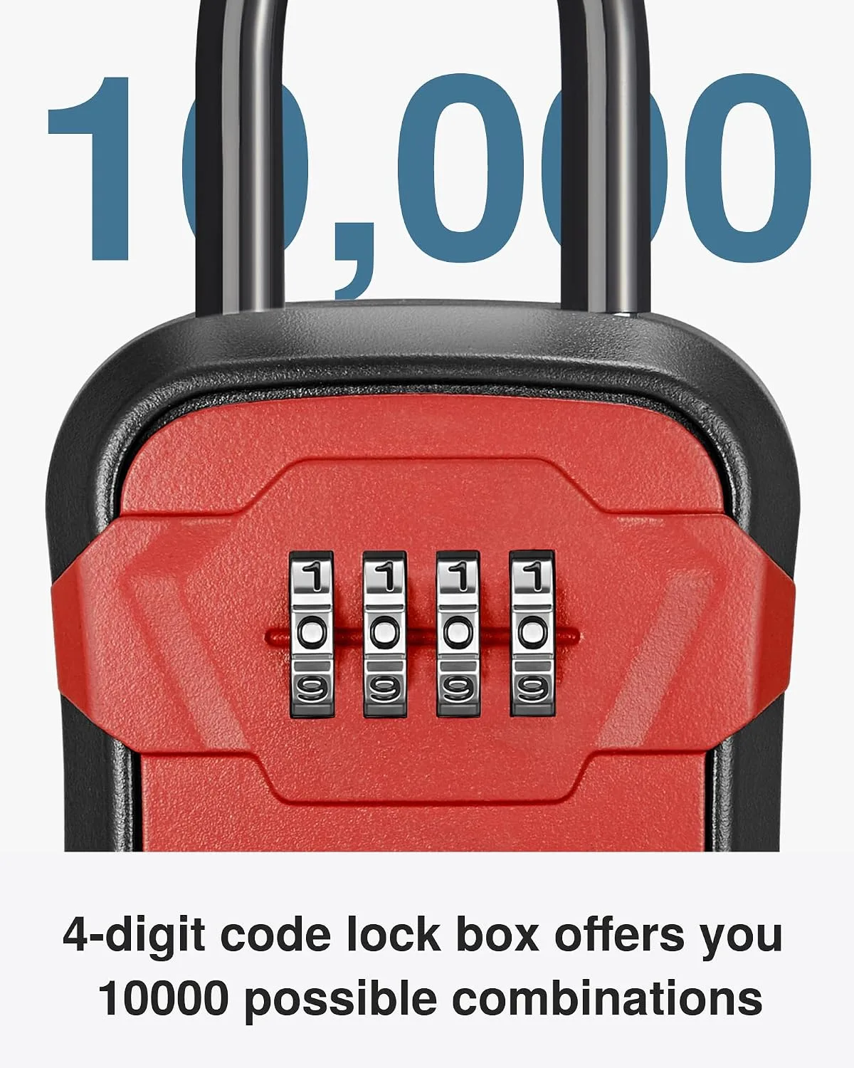 Puroma Key Lock Box for House Keys Combination Lockbox with Code, 1 Red