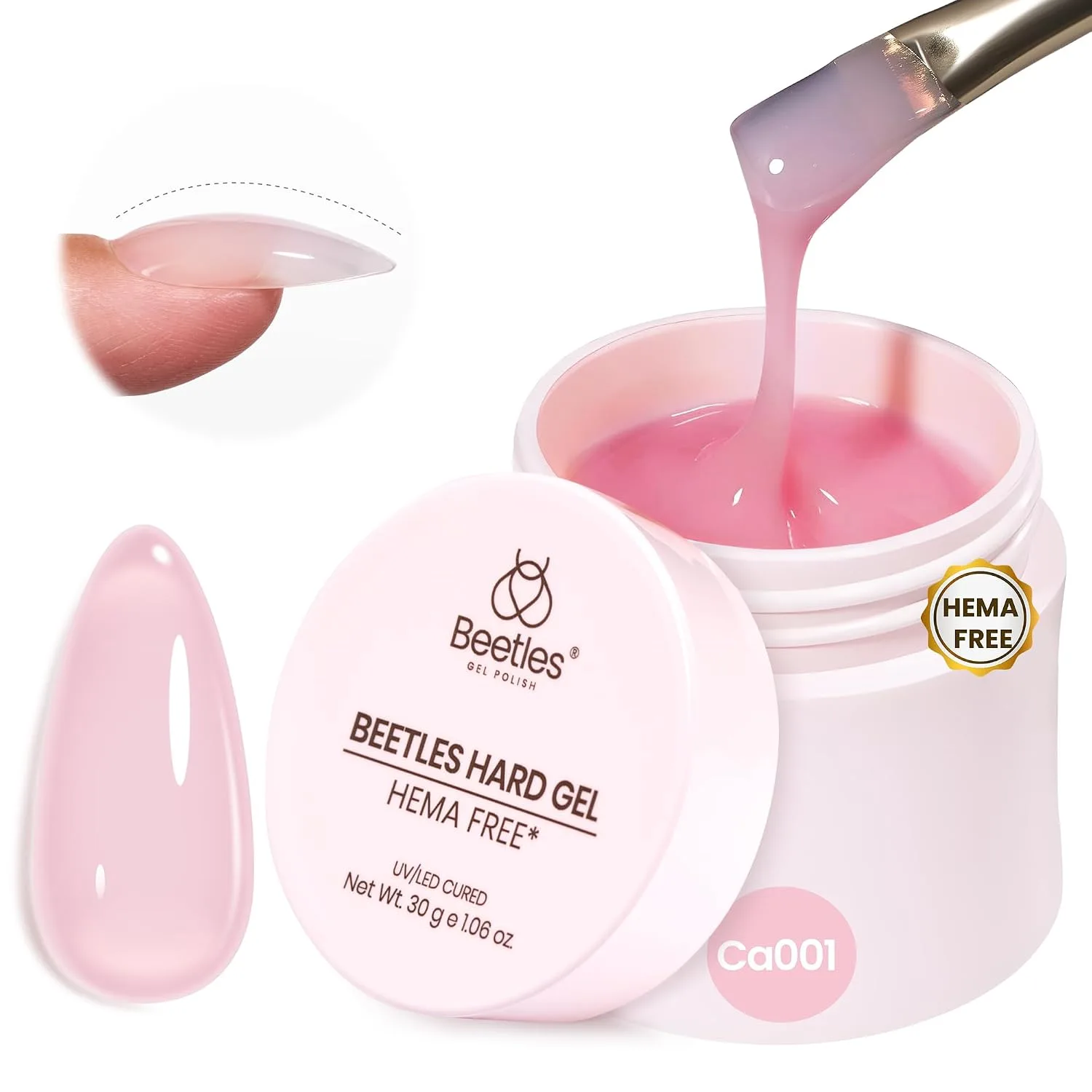 Gel Constructor Beetles Hard Gel Jelly Pink 30g Sin HEMA