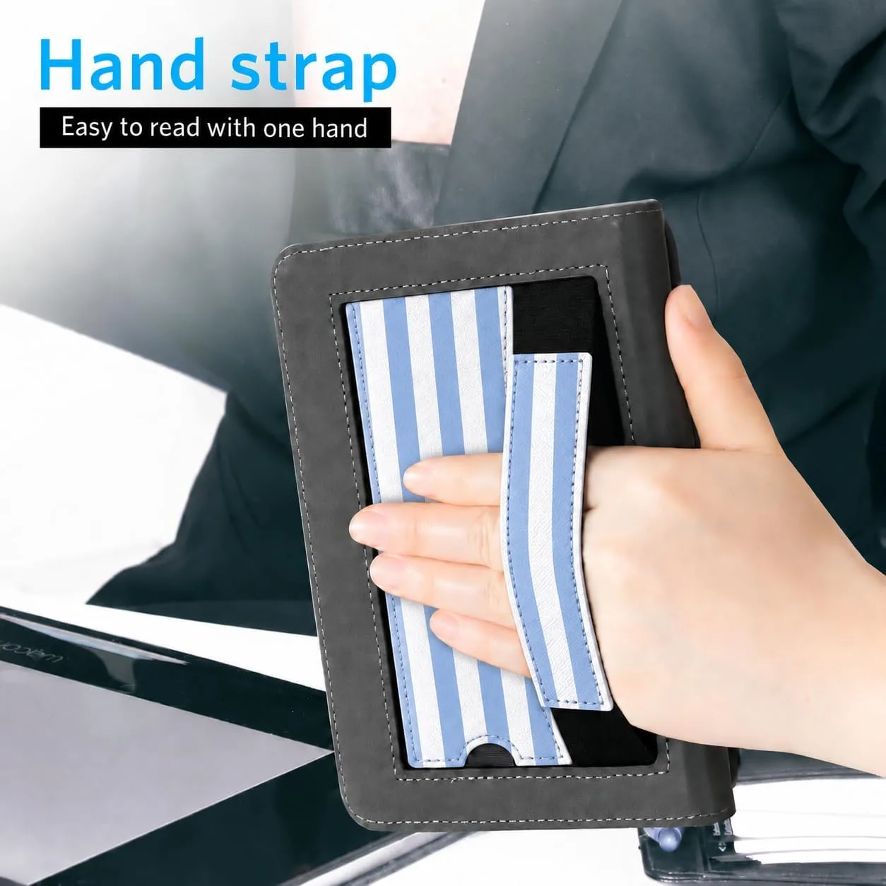 CoBak 6 Inch Case with Stand, not for iPad(A0J28), Blue Stripe