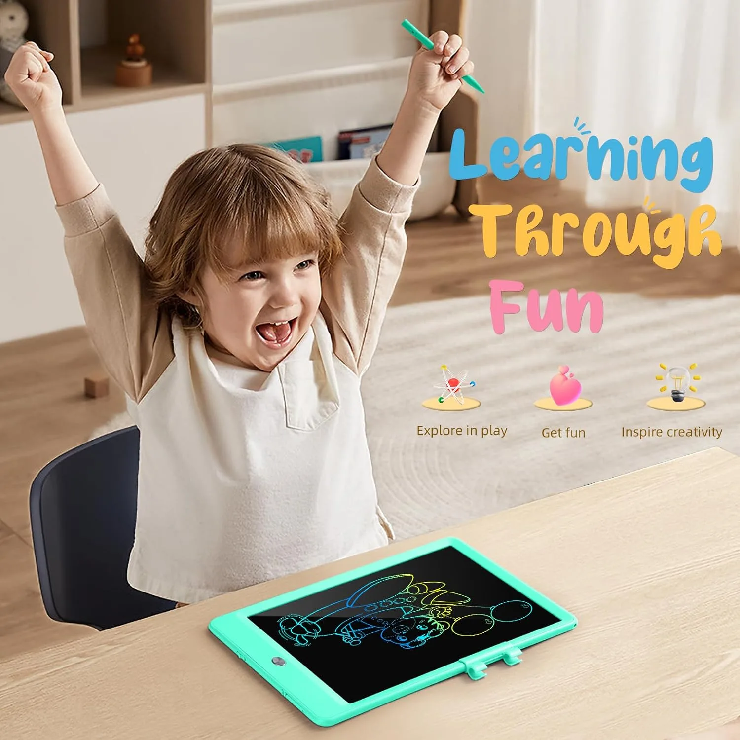 Kidopire LCD Writing Tablet, 2Pack Drawing Pad for Kids, Kid Doodle Board