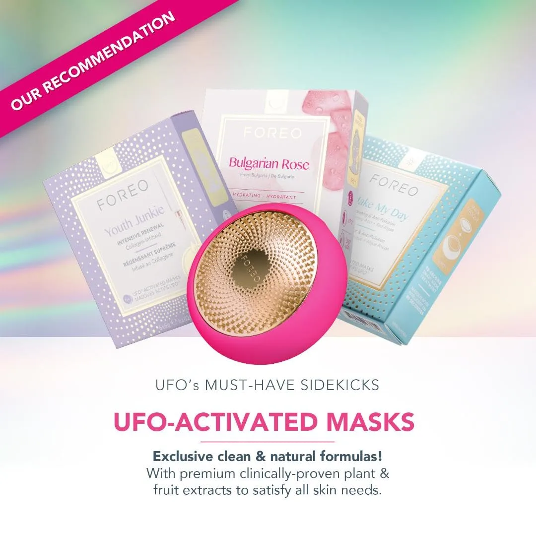 FOREO UFO 2 LED Face Mask - Full Spectrum, Warming & Cooling - Fuchsia