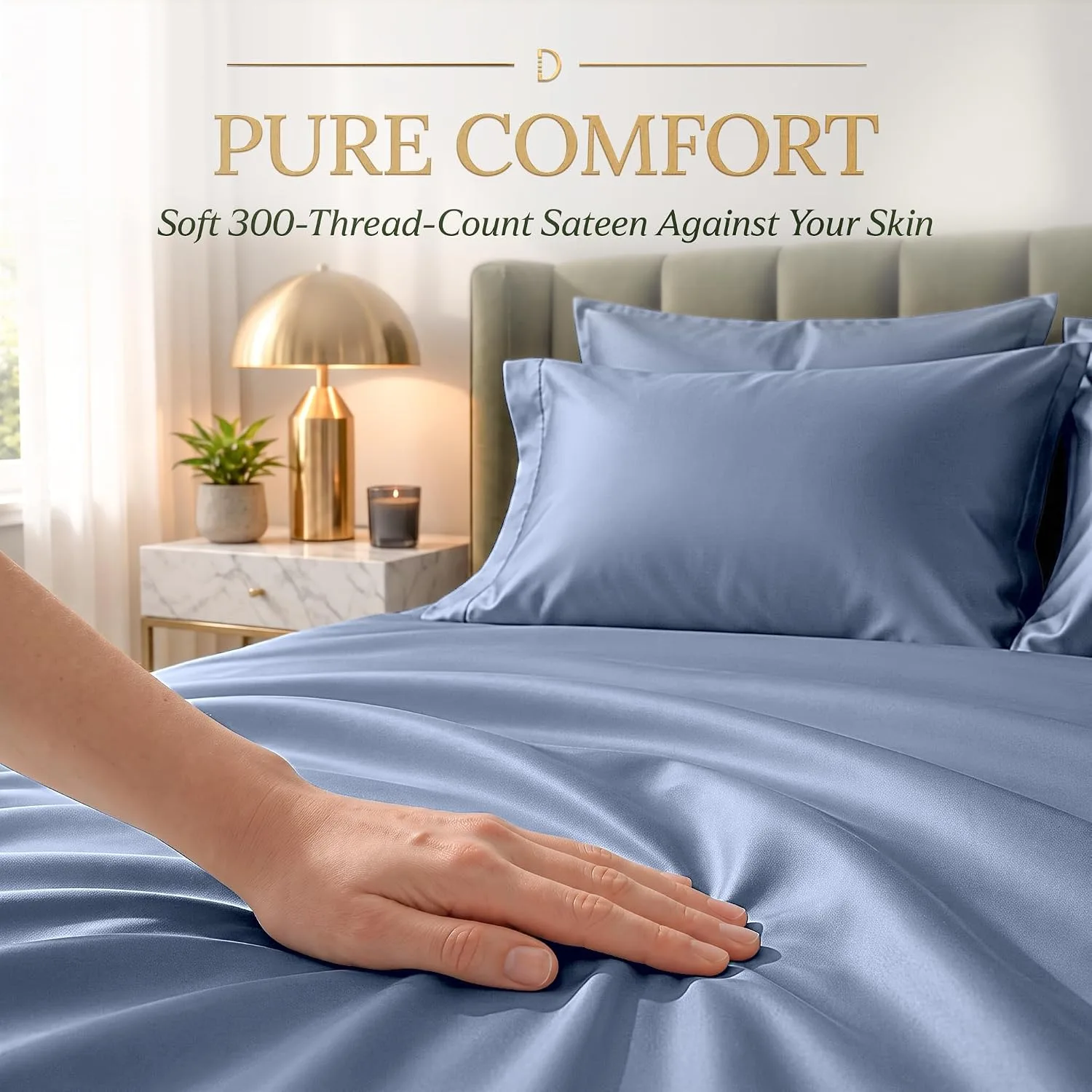 DECOLURE 100% Viscose from Bamboo Sheets King Size | 6 Pc Cooling Bed Set
