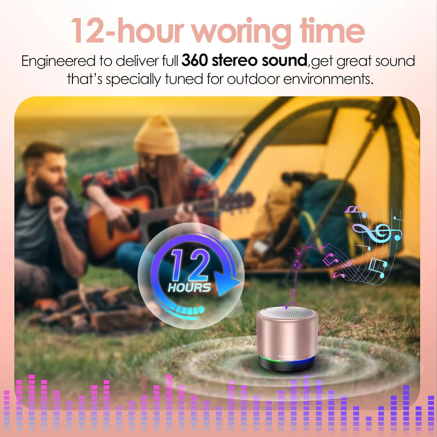 Portable Bluetooth Speaker, Mini Speakers, Wireless, RGB Ligths