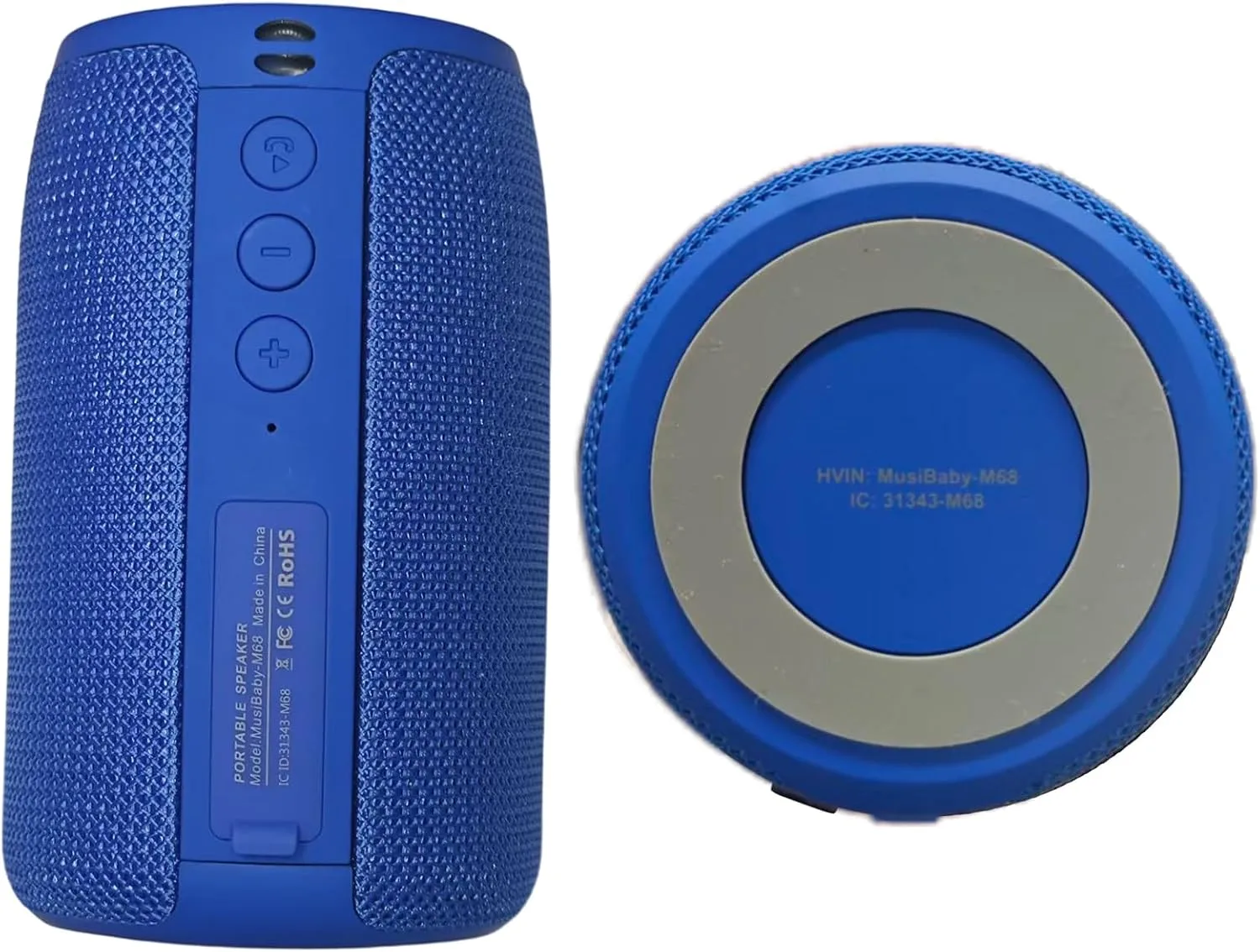 Musibaby M68 Portable Wireless Speaker, 24H Playtime, Blue