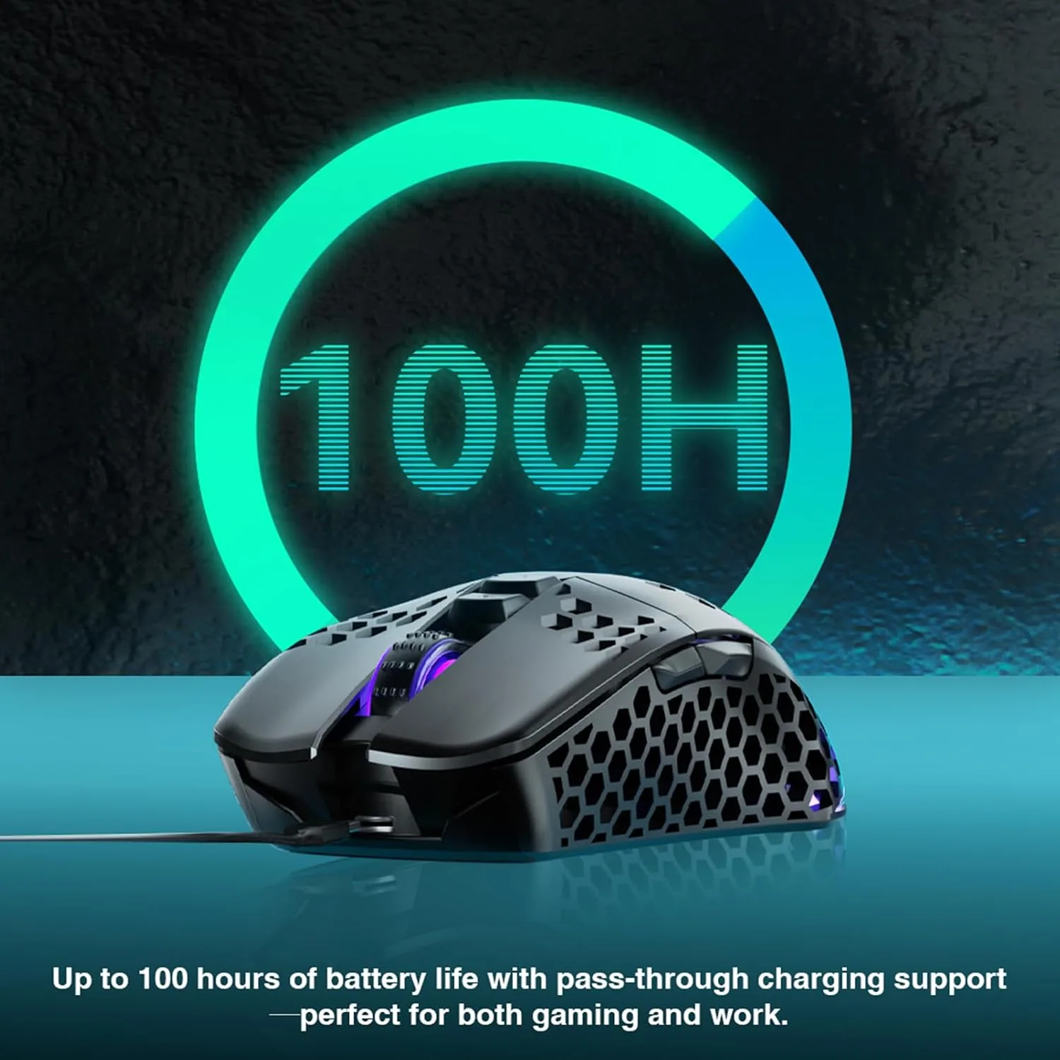 SOLAKAKA SM600 Wireless Gaming Mouse,Tri-Modes BT5.0/Type-C Wired/2.4G Wireless Mouse with 2 Side Buttons, Programmable Macro Gamer Mouse with RGB Light for Laptop/PC/Mac