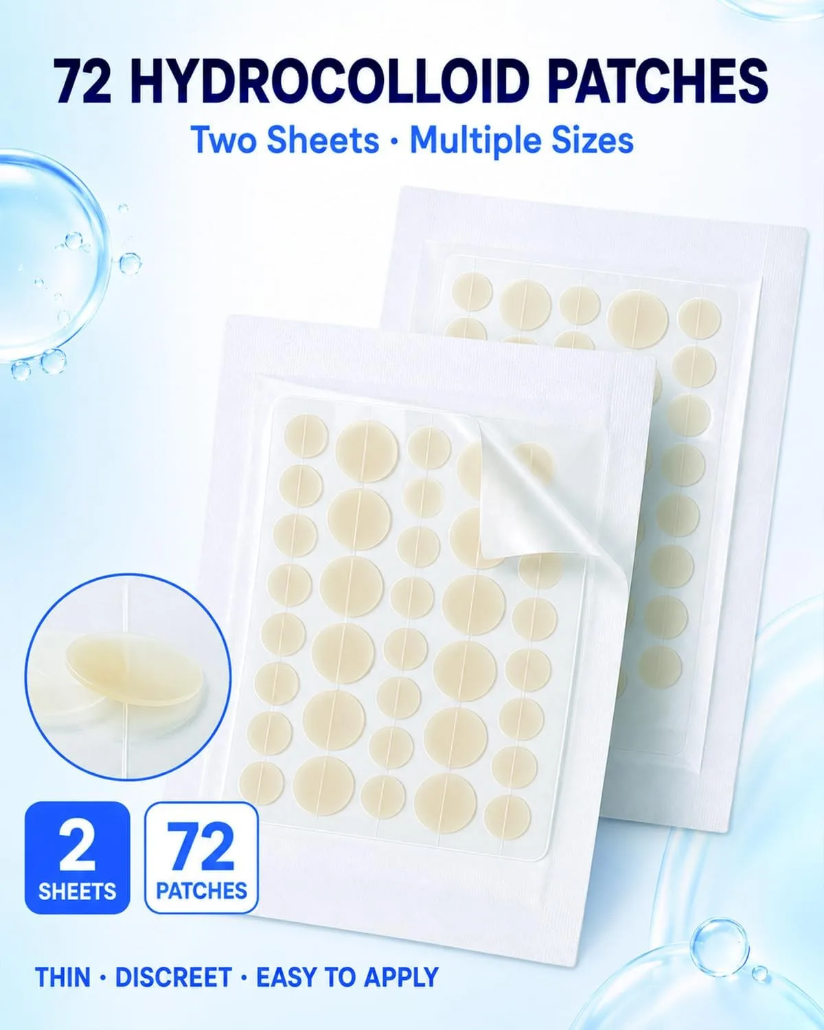 50 Disposable Pimple Needles with 72 Pimple Patches for Face