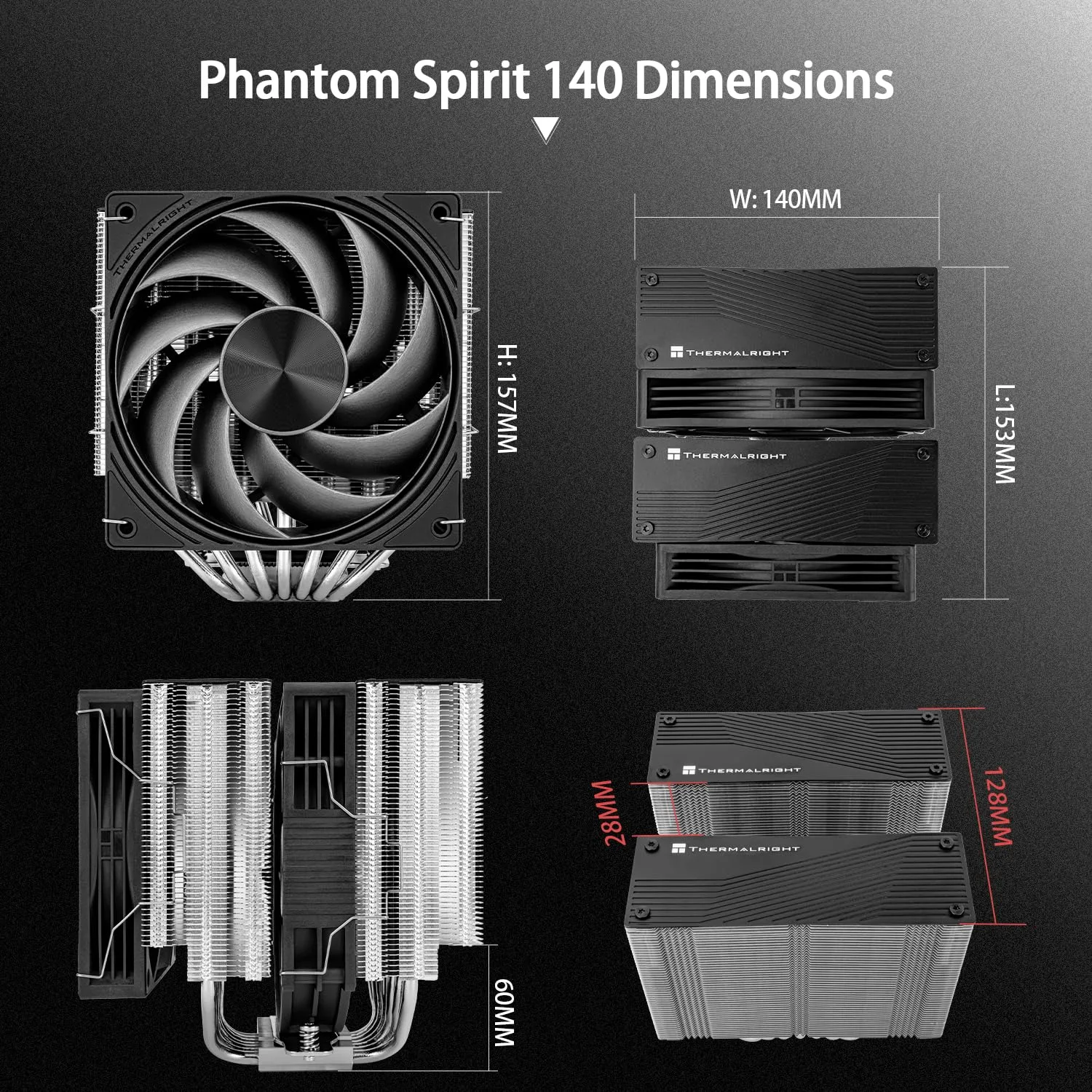 Thermalright Phantom Spirit 140 CPU Air Cooler, 7 Heat Pipes CPU Cooler