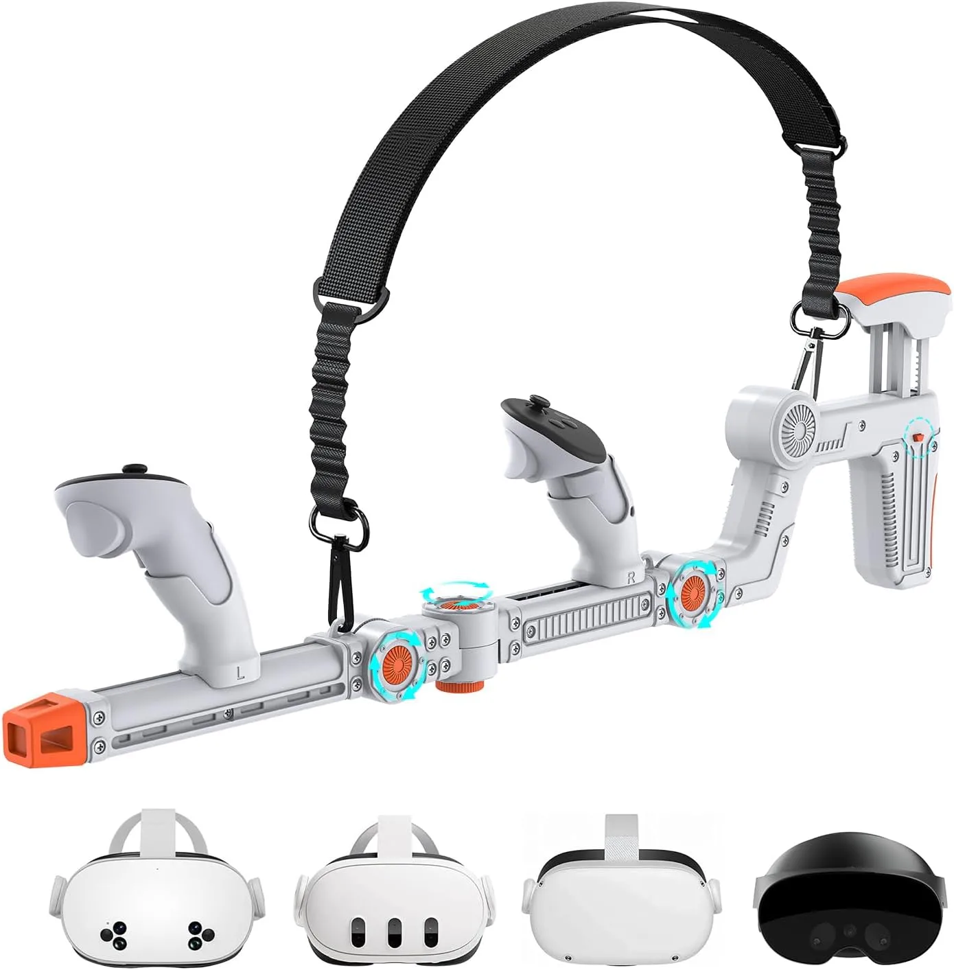 VR Gunstock Rechale compatible con Meta Quest 2/3/3S/Pro blanco