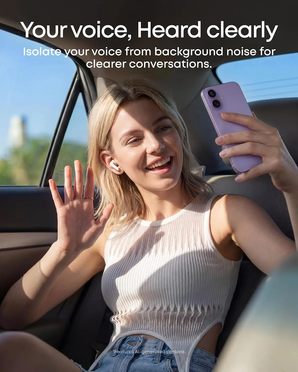 Soundcore Anker P42i Wireless Earbuds with Adaptive ANC for Daily Noise