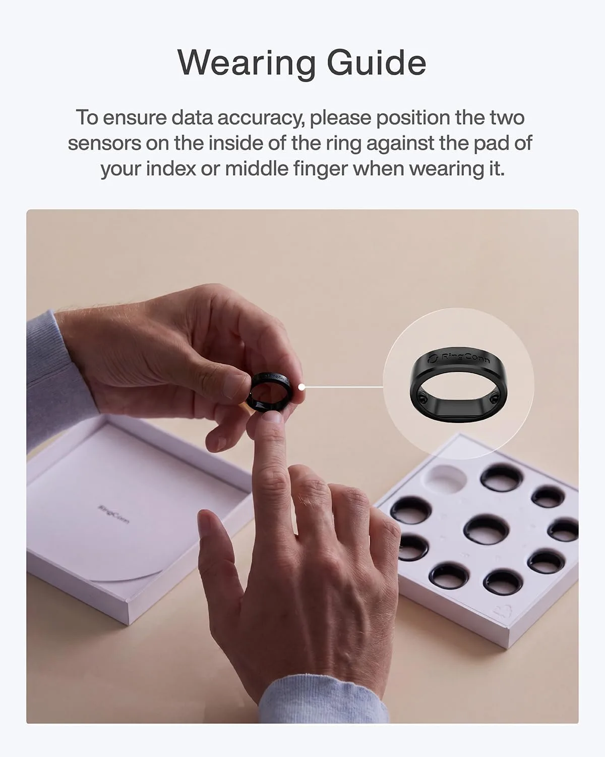 RingConn Gen 3 Sizing Kit - Size Before You Buy (Sizes 6-15)