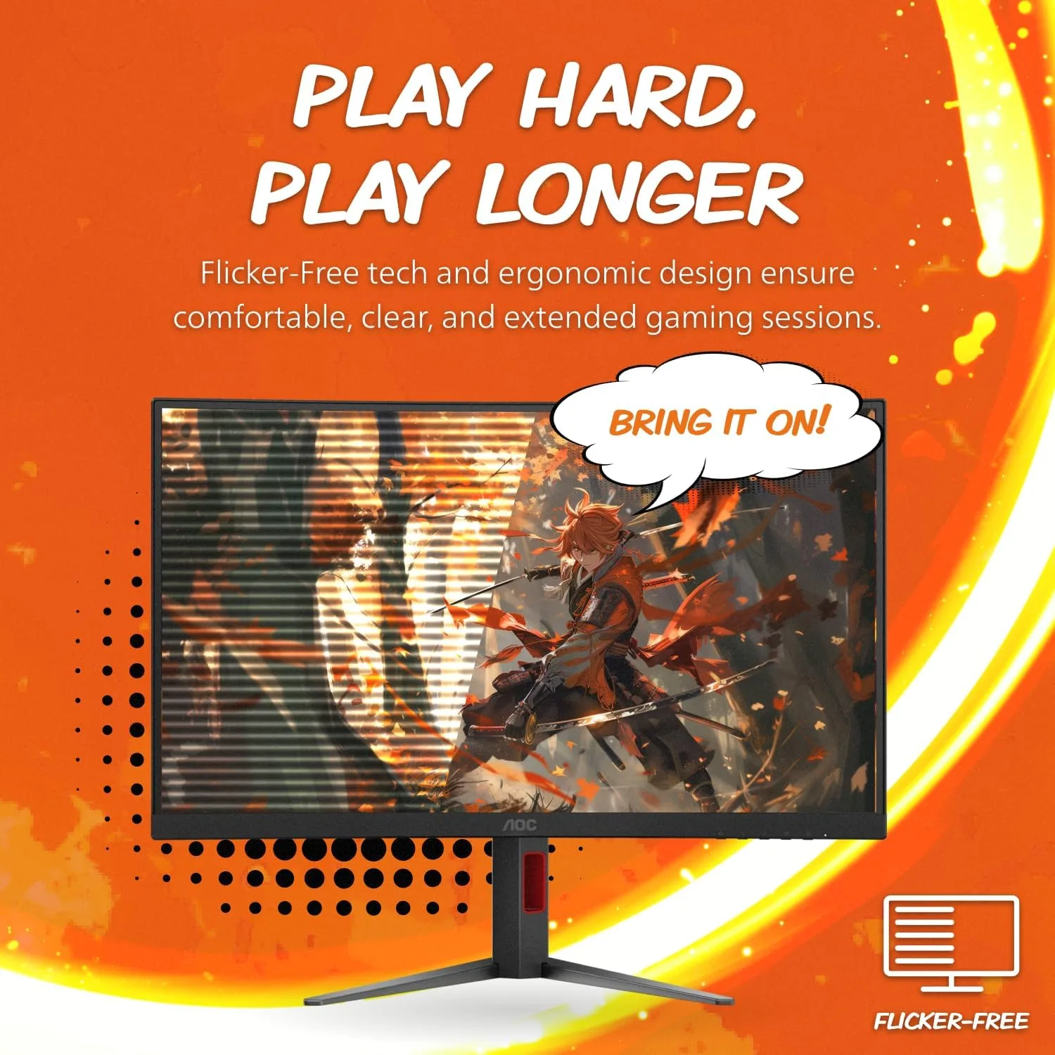 AOC 27 Inch Curved Gaming Monitor 2K QHD 300Hz VA 0.3ms, CQ27G4ZH