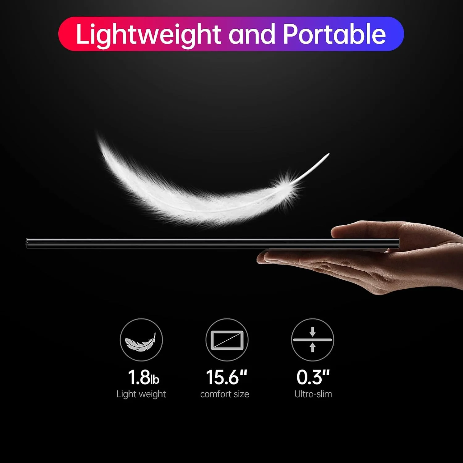 Anyuse 15.6" 4K UHD IPS HDR USB-C HDMI Monitor