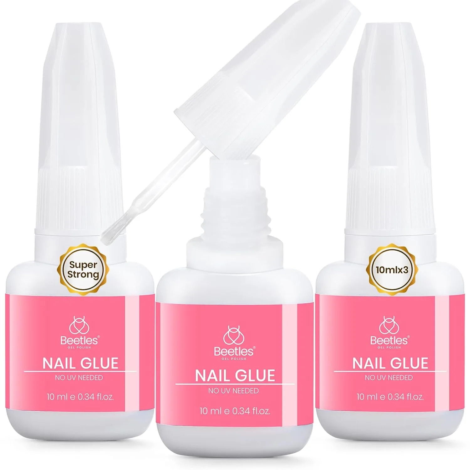 Pegamento para uñas Beetles Super Strong 3 x 10 ml