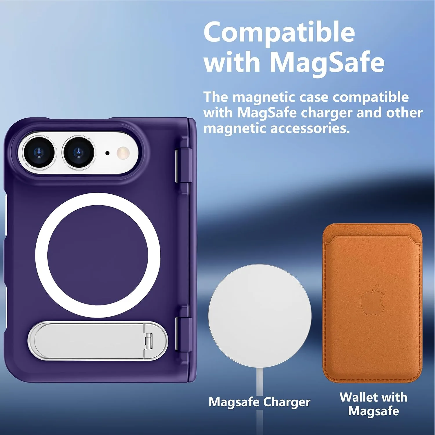 For iPhone Duo Case/iPhone Fold Case with Kickstand & Screen Protector