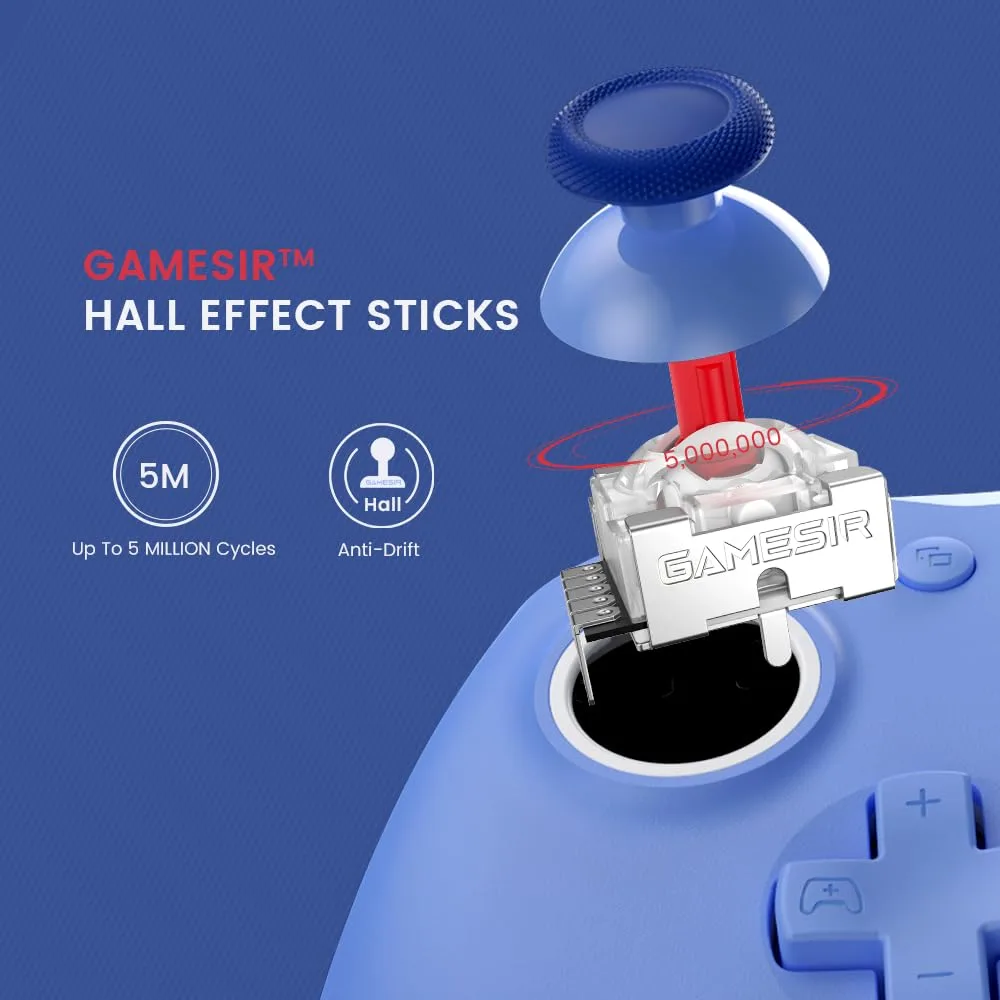 GameSir G7 SE Wired Controller for Xbox Series X|S, Xbox One & Windows 10/11, Plug and Play Gaming Gamepad with Hall Effect Joysticks/Hall Trigger, 3.5mm Audio Jack (Blue)