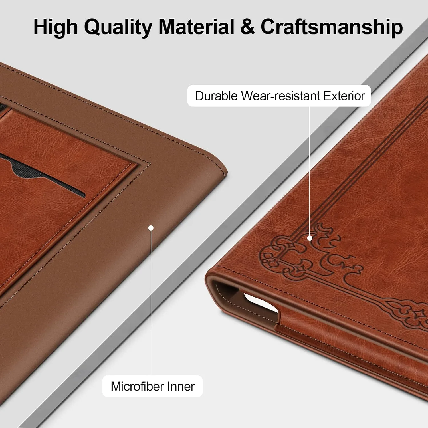 Fintie Stand Case for 7" Kobo Libra Colour/Kobo Libra 2, Vintage Brown