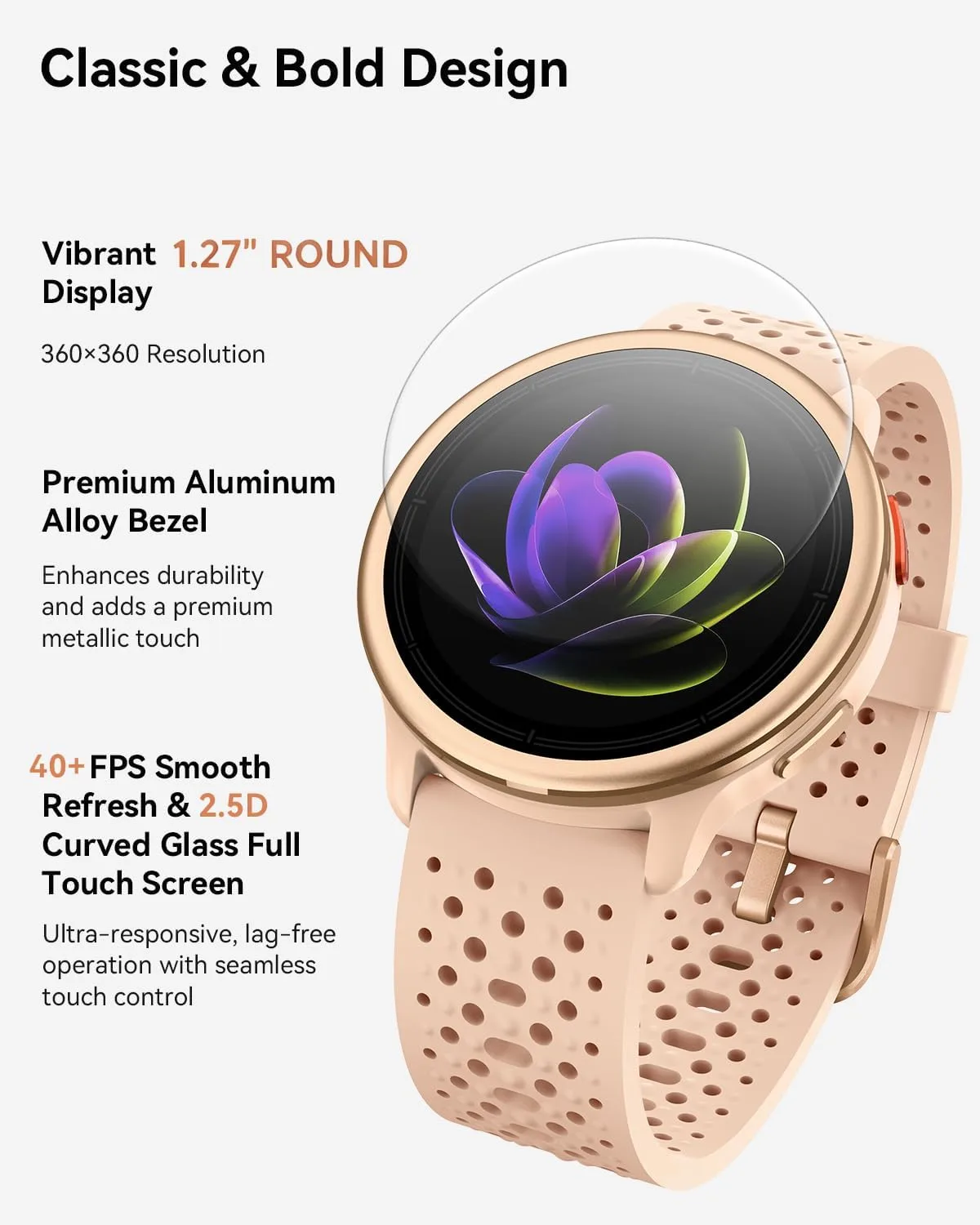 Quican Smart Watches for Women & Men, Compatible with iPhone & Android