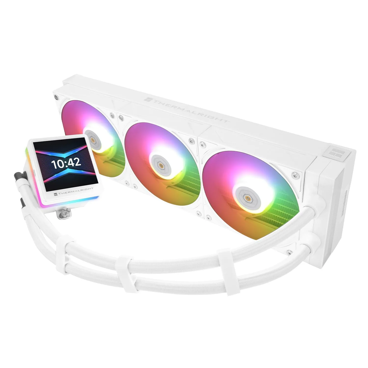Enfriador Líquido para CPU Thermalright Grand Vision 360 ARGB Blanco con pantalla LCD IPS 3.4"