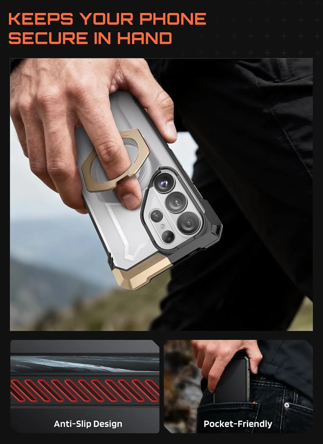 SUPCASE for Samsung Galaxy S26 Ultra Case with Built-in Stand, Desert